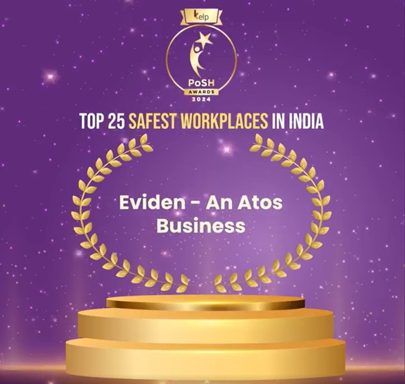 Eviden recognized as one of the Top 25 Safest Workplaces in India at the Kelp PoSH Awards 2024.